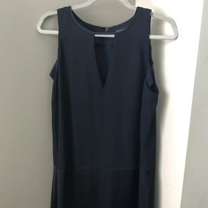 Navy sleeveless shift dress